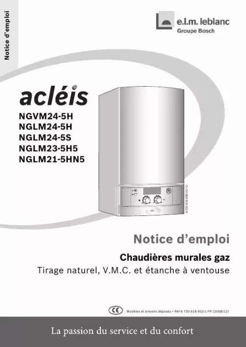 Notice ELM LEBLANC ACLEIS NGVM245H chaudière Trouver une solution à — free download